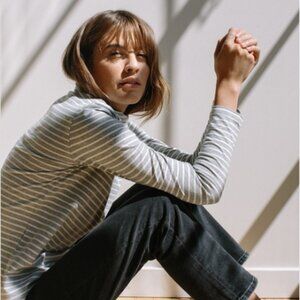 Tradlands Monty Turtleneck, Grey Stripe